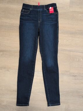 SPANX Skinny High-Rise Jeans in Dark Blue M Tall Jegging Slimming